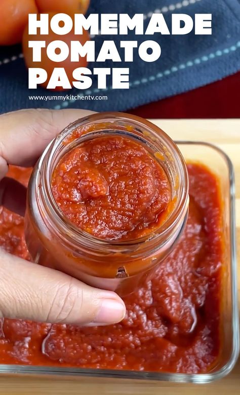 Replacement For Tomato Paste, Homemade Tomato Paste Easy, Homemade Tomato Paste, Pasta Soups, Tomato Paste Recipe, Yummy Kitchen, Tomato Risotto, Easy Spaghetti, Paste Recipe