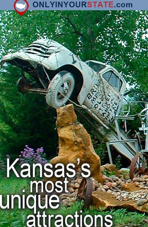 These 10 Unique Attractions In Kansas Are An Absolute Must-Visit #kansas #city #kansascity Definite proof that Kansas is the capital of unique roadside attractions. Things To Do Bucket List, Kansas Attractions, Oz Wizard, Kansas Day, Kansas Usa, Midwest Travel, Greece Travel Guide, Rock City, Land Of Oz