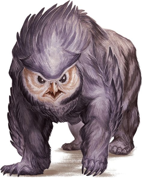 Owlbear - Monsters - D&D Beyond Dungeons And Dragons Figures, D D Monsters, Halloween Painting, Bear Art, High Fantasy, Bear Stuffed Animal, Weird Animals, Illustration Character Design, Roleplaying Game