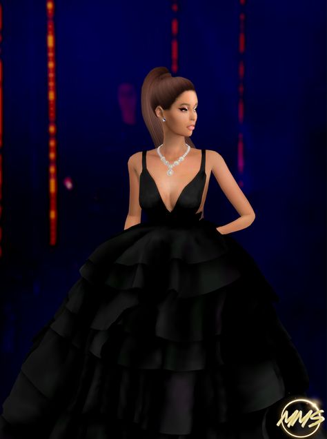 Ariana Grande BBC Puffy Layered Dress for The Sims 4 - The Sims 4 | Sims 4 | TS4 | Sims 4 CC | Sims 4 CC FINDS | TS4 CC | Sims 4 Clothing | Ariana Grande | Sims 4 Ariana Grande Sims 4 Cc Ariana Grande, The Sims 4 Sims, Ariana Grande Performing, Ariana Grande Outfits, Puffy Dresses, Black Princess, Sims 4 Mm, Legally Blonde, Sims 4 Cc Finds