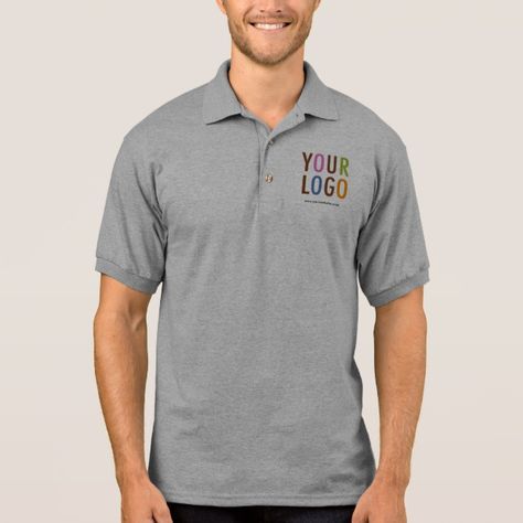 Men Gray Polo Shirt Uniform Custom Company Logo #tradeshow #promotionalitems #business #customprintedbusiness #companylogopolo #customlogo #promotional #company #business #events #giftideas Country Colors, National Flags, Polo Shirt Colors, Custom Polo Shirts, Grey Polo Shirt, Patriotic Gifts, Golf Fashion, Mens Golf, Bottle Openers