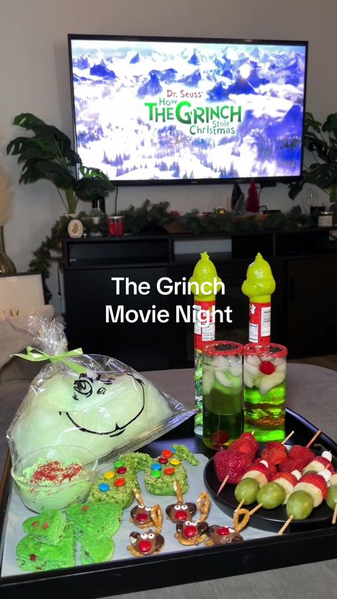 Grinch Movie Night, Themed Movie Night, Funny Christmas Songs, Grinch Movie, Movie Night Decorations, Movie Night For Kids, The Grinch Movie, Amazon Home Finds, Christmas Movie Night