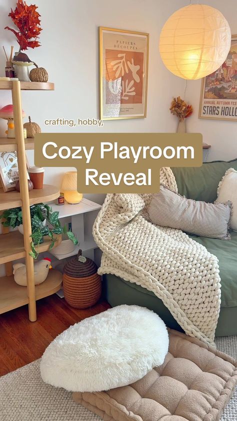 Cozy Games | Kennedy on TikTok Cozy Study, Cozy Games, Cozy Office, Study Corner, Corner Office, Study Bedroom, Apartment Aesthetic, Hobby Room, Office Crafts