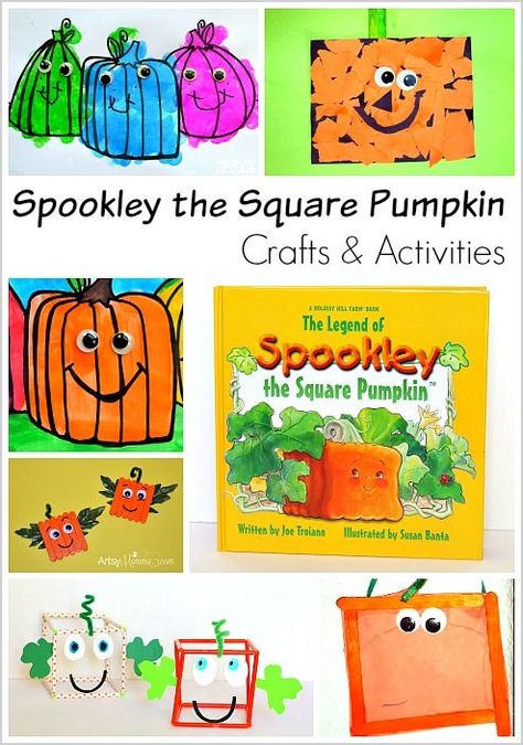 Crafts and Activities for Preschool, Kindergarten, and 1st Grade inspired by the book, The Legend of Spookley the Square Pumpkin! (Perfect for Halloween and Fall!) Spookley The Square Pumpkin Activities, Pumpkin Activities For Kids, Spookley The Square Pumpkin, Square Pumpkin, School Diy Ideas, October School, Popular Childrens Books, October Activities, Pumpkin Activities