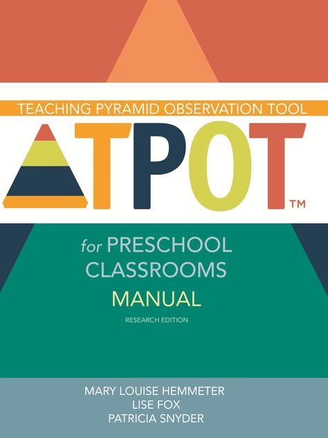 The Teaching Pyramid Observation Tool (TPOT) reinforces high-quality practices that support children's social-emotional development and behavior! TPOT measures how well teachers are implementing the 3 tiers of the Pyramid Model for Promoting Social Emotional Competence in Infants and Young Children in classrooms serving children 2–5 years of age! Learn more about the TPOT! Social Emotional Development Preschool, Emotional Development Preschool, Learning Pyramid, Growth Mindset Teachers, Pyramid Model, Preschool Behavior, Preschool Classrooms, Classroom Observation, Teacher Interviews