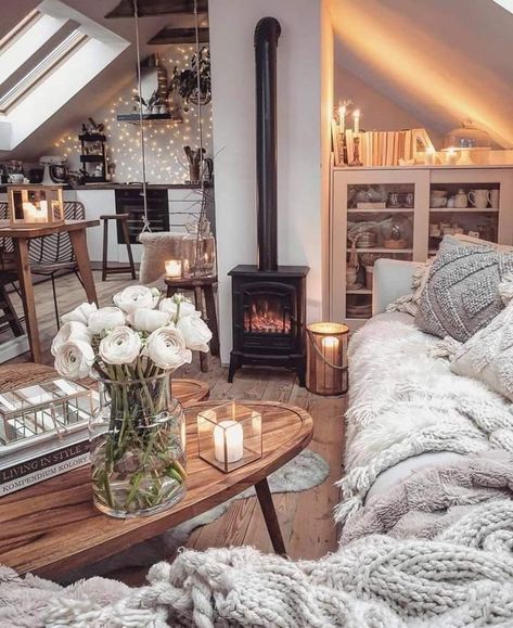 Hygge Home Inspiration, Scandinavian Blue, Cosy House, Hygge Home, Cozy Room Decor, Hus Inspiration, Cozy Place, Cozy Room, Cozy Living