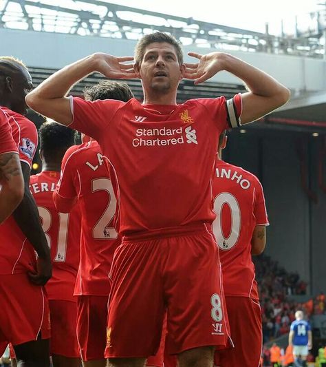 Stevie G vs Everton, should've bagged all three points... Stevie G, Salah Liverpool, Barclays Premier League, This Is Anfield, Captain Fantastic, Liverpool Players, Liverpool England, Fc Chelsea, Fc Liverpool