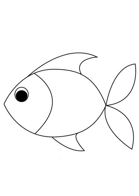 Fish Coloring Sheet for Kids Fish Colouring, Fish Drawing For Kids, Fish Cut Outs, Fish Printables, Summer Planning, Outline Pictures, Fish Coloring, Fish Sketch, Fish Coloring Page