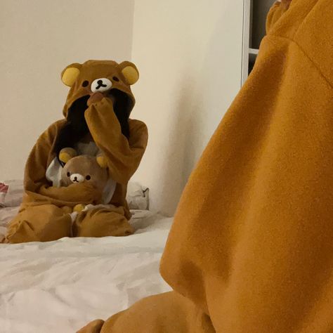 #rilakkuma #fashion #onesie #tumblr #sanx #sanrio #aesthetic #bear #plush #coquette #style #trending #outfit #inspo #ootd #kawaii #japan #cute #pj #autumn Rilakkuma Onesie, Aesthetic Bear, Sanrio Aesthetic, Bear Outfit, Japan Cute, Coquette Style, Bear Outfits, Rilakkuma, Bear Plush