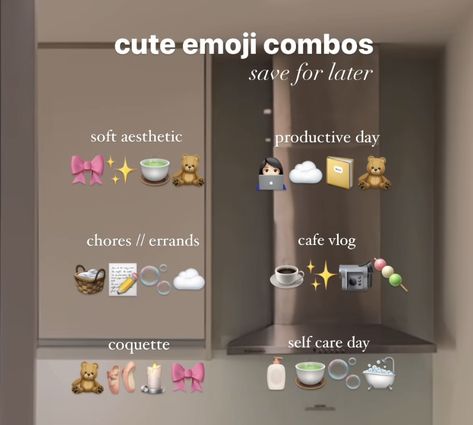 Study Emoji Combination, Cute Emoji Combos, Emoji Names, Cute Emoji Combinations, Emoji Combos, Photo Ideas Instagram, Clever Captions For Instagram, Clever Captions, Good Insta Captions