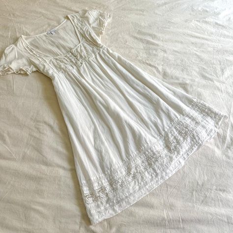 Vintage white babydoll dress with scoop milkmaid... - Depop Chucky Cheese, Vintage Babydoll Dress, Dress Png, White Babydoll Dress, Milkmaid Dress, White Babydoll, White Boho Dress, Style Goals, 60s Dress