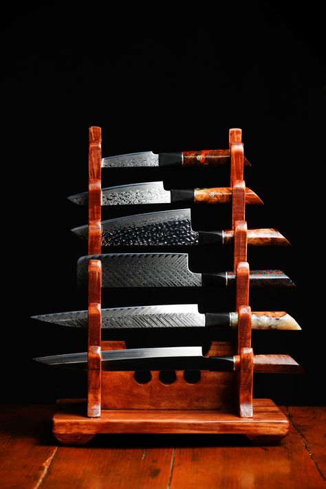 Japanese Cooking Knives, Kitchen Knives Handmade, Knife Making Tools, Japanese Knives, Best Kitchen Knives, Knife Skill, Knife Stand, Japanese Kitchen Knives, Bbq Set