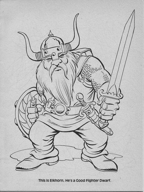 D Coloring Page, Dragons Coloring Pages, Fantasy Fighter, Anatomy Coloring Book, Mickey Mouse Coloring Pages, Dungeon And Dragons, Advanced Dungeons And Dragons, Books Ideas, Swear Word Coloring Book