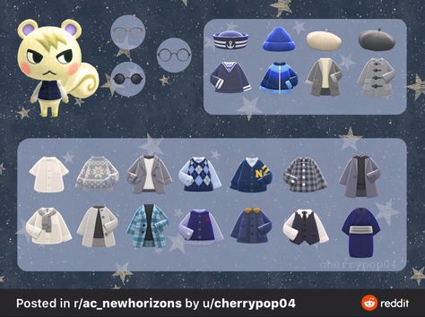 Acnh Sherb Gift Guide, Acnh Villager Lookbook, Marshal Acnh, Marshal Animal Crossing, Acnh Villagers, Cottagecore Animal Crossing, Animal Crossing Guide, Animal Crossing Qr Codes Clothes, Animal Crossing Wild World