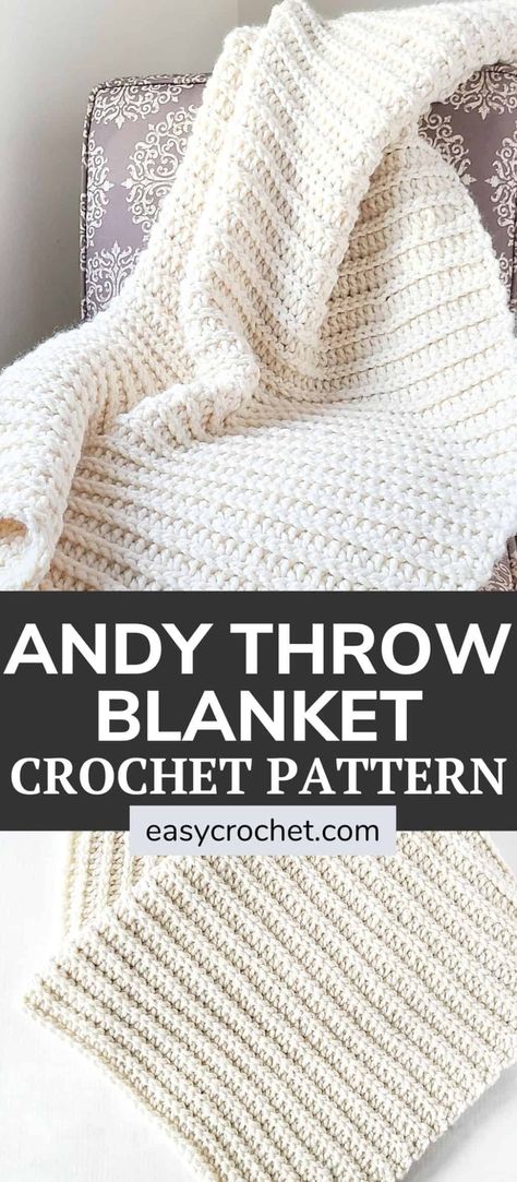 Chunky Crochet Throw Blanket, Crochet Borders For Blankets, Chunky Crochet Throw, Chunky Crochet Blanket Pattern, Modern Crochet Blanket, Crochet Throw Pattern, Throw Blanket Pattern, Chunky Crochet Blanket, Crochet Afghan Patterns Free