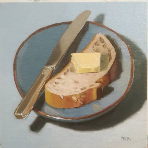 January Challenge, Bread Art, Oil Painting Inspiration, Digital Painting Techniques, Historical Artwork, Digital Art Beginner, Bread Butter, Bread And Butter, Daily Painting