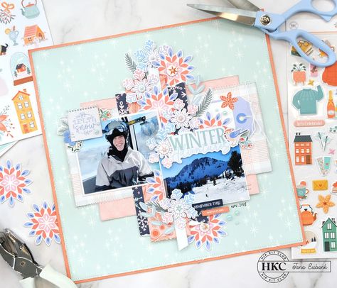 LET’S STAMP SNOWFLAKES WITH THE OMBRE INK PAD | DECEMBER 2023 HIP KITS | JANA EUBANK – HIP KIT CLUB Hip Kit Club, Paper Rosettes, Snow Much Fun, Puffy Stickers, How To Make Snow, Color Kit, Snow Angels, December 2023, Stamp Pad