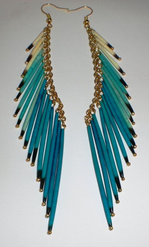 Porcupine Quill Jewelry, Porcupine Quill Earrings, Quill Earrings, Tide Pool, Porcupine Quills, Native American Earrings, Native American Beadwork, Beaded Earrings Patterns, Earrings Inspiration