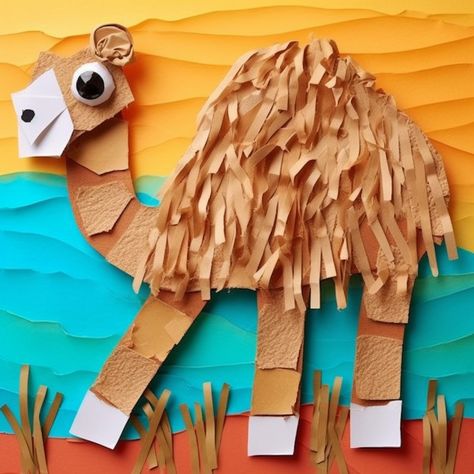 Desert Art Preschool, Camel Art For Kids, Camel Crafts Preschool, Camel Craft For Kids, Desert Activities For Kids, Desert Animal Crafts, Desert Animals Crafts, Wild West Activities, Summer Props