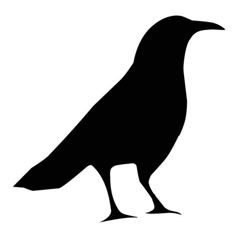 silhouette de une noir corbeau. vecteur noir blanc illustration Halloween, Design, Art