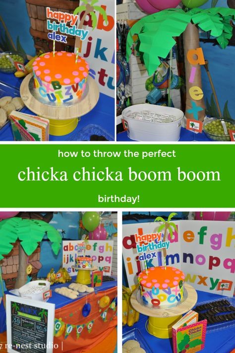 Chica Chica Boom Boom Birthday Party, Alphabet Party Ideas, Abc Birthday Party Ideas, Chicka Chicka Boom Boom Birthday Party, Chicka Chicka Boom Boom Birthday, Chicka Chicka Boom Boom Party, Alphabet Birthday Parties, Abc Birthday Parties, Alphabet Party