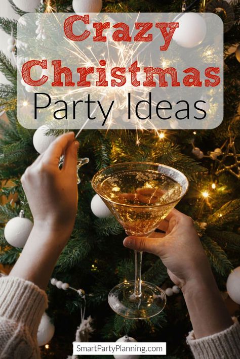 Get inspired with this selection of crazy Christmas party ideas. Perfect for family, friends or work parties. Everyone will have fun with these simple ideas over the holiday season. Crazy Christmas Party, Ladies Christmas Party, Formal Christmas Party, Winter Wonderland Christmas Party, Fun Christmas Party Ideas, Tacky Christmas Party, Christmas Truffles, Christmas Party Ideas, Adult Christmas Party