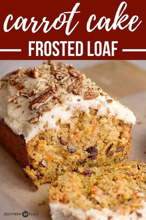 Moist Carrot Cake Loaf Recipe, Cake Mix Bread Recipes, Paula Deen Carrot Cake, Carrot Cake Loaf Recipe, Coffee Cake Loaf, Carrot Loaf, Carrot Cake Bread, Loaf Breads, Carrot Cake Loaf