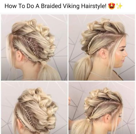 Viking Hairstyle, Sweethearts Hair, Viking Haircut, Viking Braids, Hairstyle Hairstyle, Bridal Hair Inspiration, Viking Hair, Peinados Recogidos, Hairdos For Curly Hair