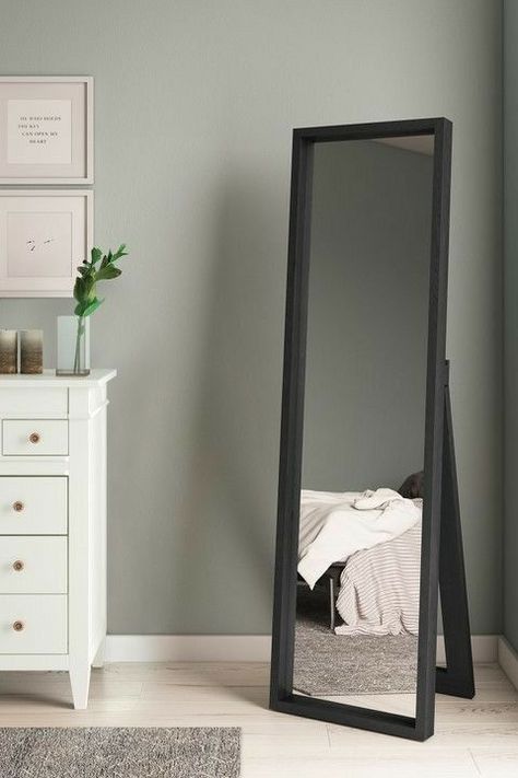 Mirror Bedroom Decor, Desain Pantry, Dekorasi Kamar Tidur, Perfect Bedroom, Length Mirror, Room Design Bedroom, Standing Mirror, Bedroom Mirror, Room Ideas Bedroom