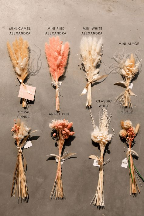 U Pick 2 Mini Dried Bundles - Luxe B Pampas Grass  Canada , ships via Canada Post from Edmonton Mini Gifts, Dried Arrangements, Beautiful Wedding Centerpiece, Dried Florals, Table Office, Rustic Cake, Chic Vibes, Mini Pink, Amazing Gifts