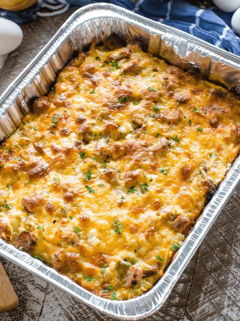 Bulking Foods, Sausage Hashbrown Breakfast, Easy Breakfast Casserole Sausage, Sausage Hashbrown Breakfast Casserole, Breakfast Casserole Recipes, Hashbrown Breakfast, Sausage Breakfast Casserole, Savoury Breakfast, Easy Breakfast Casserole