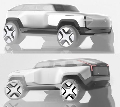 This Scandinavian-inspired SUV concept celebrates everything that Volvo and Polestar stand for - Yanko Design Volvo Suv, Suv Concept, Lamborghini Logo, Volvo Xc, Tesla Cybertruck, Pole Star, Off Roading, Car Design Sketch, City Car