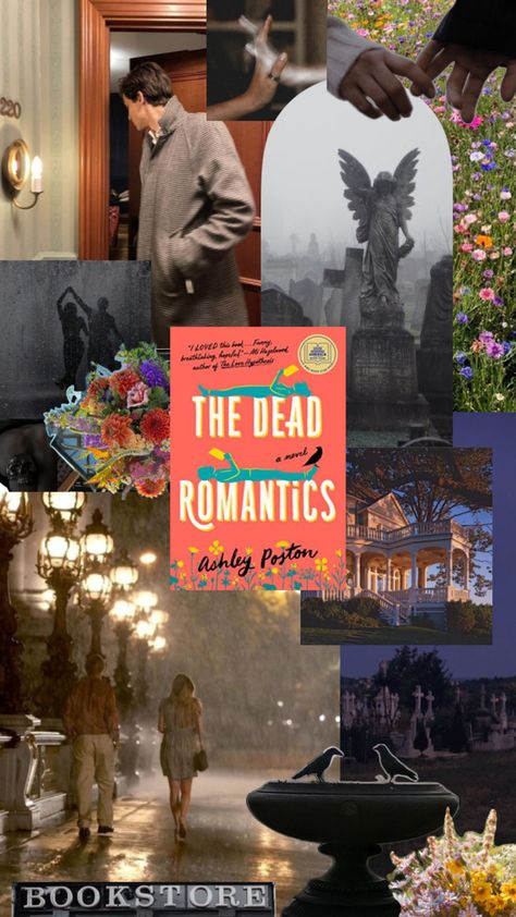 the dead romantics by ashley poston book aesthetic The Love Of My Afterlife Aesthetic, Dead Romantics Ashley Poston, Book Aesthetic Romance, The Dead Romantics Aesthetic, The Dead Romantics Book, Book Collage Aesthetic, The Dead Romantics, Ashley Poston, Book Mood