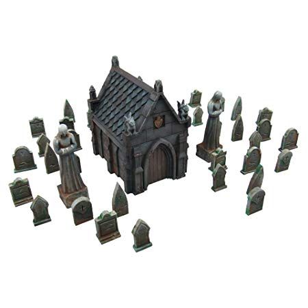 Amazon.com: EnderToys Mausoleum Graveyard Scene, Terrain Scenery for Tabletop 28mm Miniatures Wargame, 3D Printed and Paintable: Toys & Games Graveyard Scene, Miniature Terrain, Wargaming Table, Lemax Christmas Village, 28mm Miniatures, Water Effect, Dnd Miniatures, Dragon Games, Fantasy Dragon