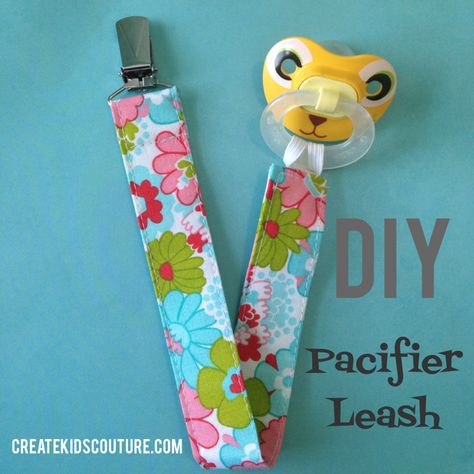 Create Kids Couture: How To Tuesday: Pacifier Leash Pacifier Holder Pattern, Pacifier Clips Diy, Bow Making Tutorials, Create Kids Couture, Memory Quilts, Sewing To Sell, Diy Bebe, Baby Sewing Projects, Dummy Clips