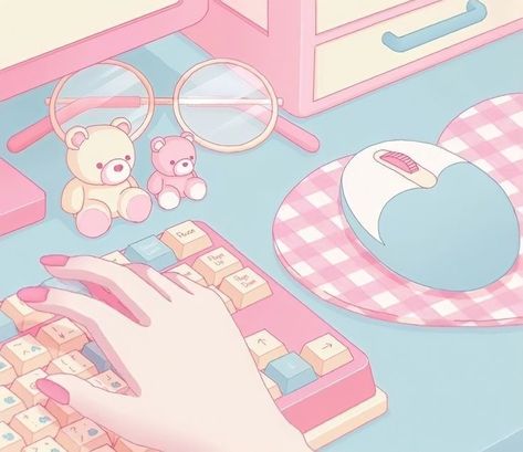 Cute Cartoon Wallpapers Pink, Gato Calico, Wallpapers Pink, Wallpapers Cute, Soft Pink Theme, Buku Skrap, Pastel Pink Aesthetic, Cute Kawaii Drawings, Kawaii Wallpaper