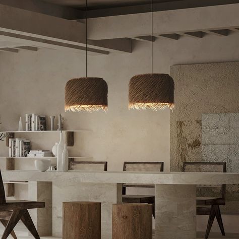 Ibiza Style Interior, Hat Pendant Light, Rattan Weaving, Light For Dining Room, Living Room Light Fixtures, Retro Japanese, Dining Room Pendant, Rattan Lamp, Pendant Lighting Dining Room