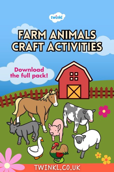 Farm Animals Activities for Preschoolers (Crafts) Chicken Preschool, Farm Animals Activities For Preschoolers, Paper Plate Sheep, Goat Headband, Chicken With Chicks, Preschoolers Crafts, Farm Animals Art, Animals Activities, Farm Animals Activities