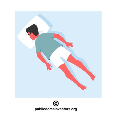 PublicDomainVectors.org-Top view of a sleeping man Man Sleeping, Sleeping Man, Men Lie, Free Clipart, Free Vectors, Top View, Public Domain, Vector Free, Sleep