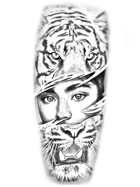 Tiger Face Tattoo Stencil, Face Tattoo Stencil, Tato Realis, Arm Tattoos Lettering, Bird Silhouette Tattoos, Tiger Face Tattoo, Persian Tattoo, Face Tattoos For Women, Unique Tattoos For Women