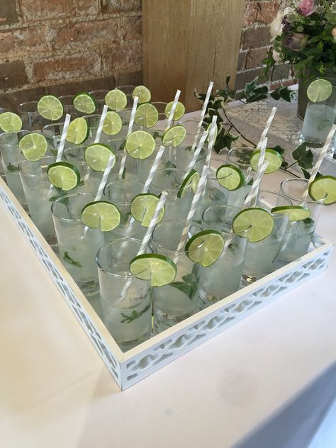 Mojito Bar Ideas, Mojito Decoration, Cocktail Party Decorations, Mojito Party, Cocktail Display, Birthday Foods, Drinks Display, Mojito Bar, Mojito Drink