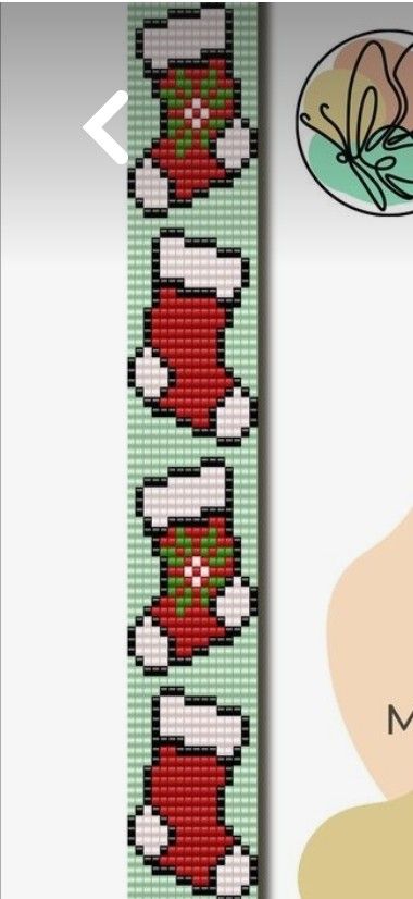 Christmas Loom Bracelets, Beads Tutorial, Bead Projects, Bead Loom Bracelets, Christmas Bracelet, Bead Loom, Loom Bracelets, Loom Patterns, Beading Tutorials