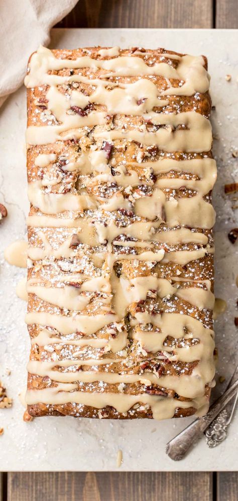 Icing For Banana Bread, Quick Sweet Bread, Sweet Bread Loaf, Banana Pecan Bread Recipe, Sweet Pecans, Recipe With Pecans, Pecan Bread Recipe, Banana Pecan Bread, Ripe Banana Recipe