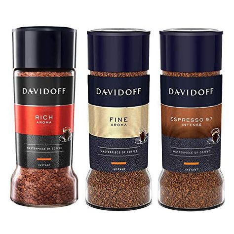 Davidoff Café Rich Aroma, Fine Aroma and Espresso 57 Instant Ground Coffee - Combo Pack Jar, 3 x 100 g Check more at https://productsoffer.in/davidoff-cafe-rich-aroma-fine-aroma-and-espresso-57-instant-ground-coffee-combo-pack-jar-3-x-100-g/ Davidoff Coffee, Importance Of Food, Gourmet Foods, Grocery Items, Ground Coffee, Coffee Drinkers, Instant Coffee, Dark Roast, Freeze Dried