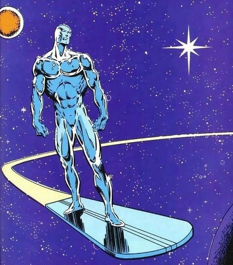 Silver Surfer Board, Marvel Silver Surfer, Silver Surfer Aesthetic, Silver Surfer Comic Art, Silver Surfer Art, Silver Surfer Wallpaper, Silver Surfer Comic, Morpheus Sandman, Jim Starlin