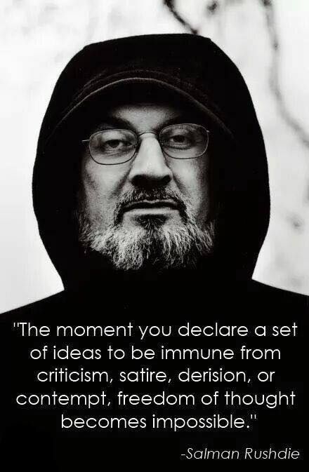 Freedom Of Thought Immunity Quotes, Salman Rushdie, Inspirerende Ord, Question Everything, A Quote, Satire, Great Quotes, Wisdom Quotes, Wise Words