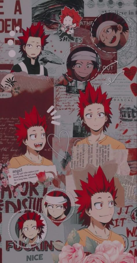 Kirishima Wallpaper Aesthetic, Kiri Wallpaper, Kirishima Aesthetic, Kirishima Wallpaper, Mha Wallpapers, Mha Wallpaper, Kirishima My Hero Academia, Eijirou Kirishima, Anime Lock Screen Wallpapers