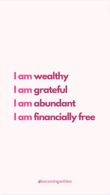 Money Affirmation - Law of Attraction, Manifestation, and Abundance Money And Love Affirmations, I Am Wealthy Wallpaper, I Am Wealthy Affirmations, Medic Aesthetic, I Am Financially Free, I Attract Abundance, Manifestation Mantra, Financially Abundant, I Am Abundant