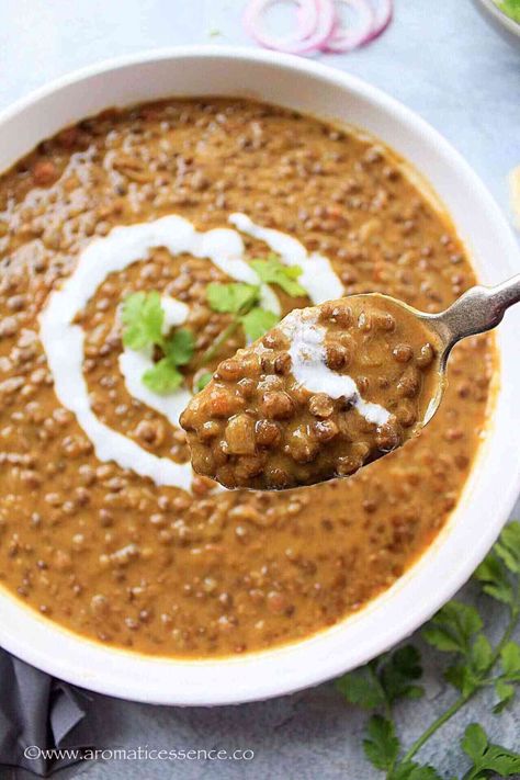 Curry Lentils Instant Pot, Lentil Recipes Instant Pot, Brown Lentil Curry, Vegan Lentil Curry, Green Lentil Recipes, Fall Crockpot, Coconut Lentil Curry, Dhal Recipe, Lentil Curry Recipes