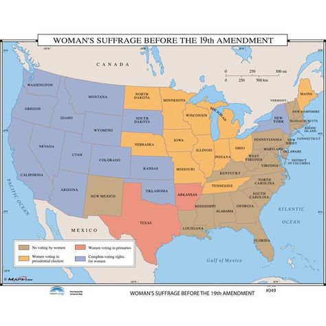 Universal Map U.S. History Wall Maps - Woman's Suffrage Before 19th Ammendment | Wayfair National Geographic Maps, 19th Amendment, Folded Maps, History Wall, Underground Bunker, History Curriculum, United States History, Teacher Created Resources, Classroom Walls